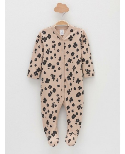 К 6025-2уп/тем.бежевый Н096,бежевый Н085.1 набор комбинезон (слип)