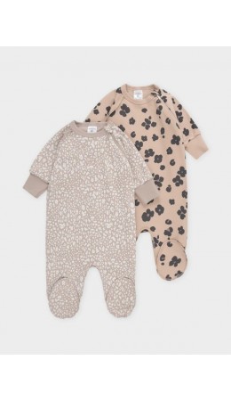 К 6444-2уп/тем.бежевый Н096,бежевый Н085.1 набор комбинезон (слип)