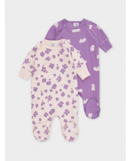 К 6444-2уп/молочный Н085.2,фиолетовый 3612 набор комбинезон (слип)