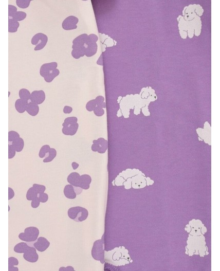 К 6444-2уп/молочный Н085.2,фиолетовый 3612 набор комбинезон (слип)