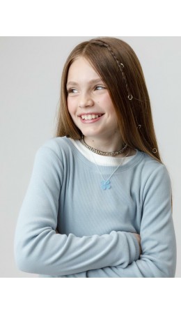 КР 301911/серо-голубой 1362 к655 лонгслив (футболка дл.рукав)