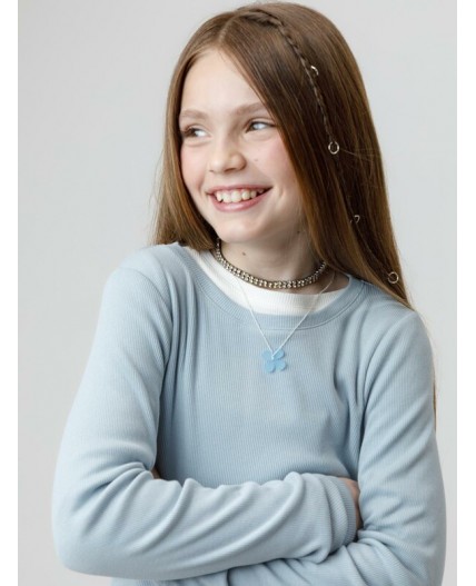 КР 301911/серо-голубой 1362 к655 лонгслив (футболка дл.рукав)