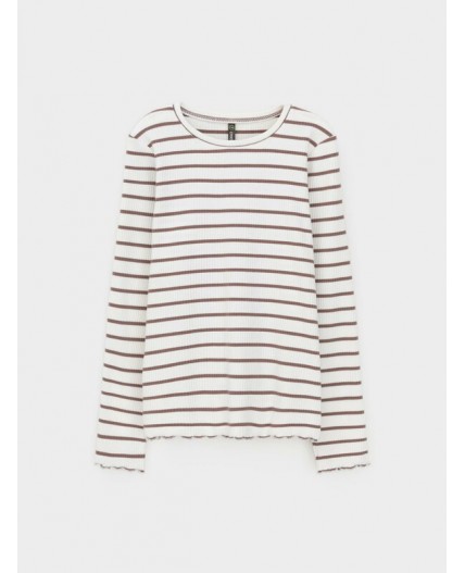 КР 302820/сахар,капучино,полоска к633 лонгслив (футболка дл.рукав)