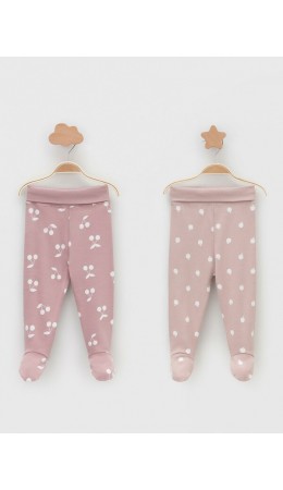 К 400220-2уп/лиловый Н067,розово-бежевый Н097 набор ползунки