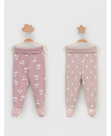 К 400220-2уп/лиловый Н067,розово-бежевый Н097 набор ползунки