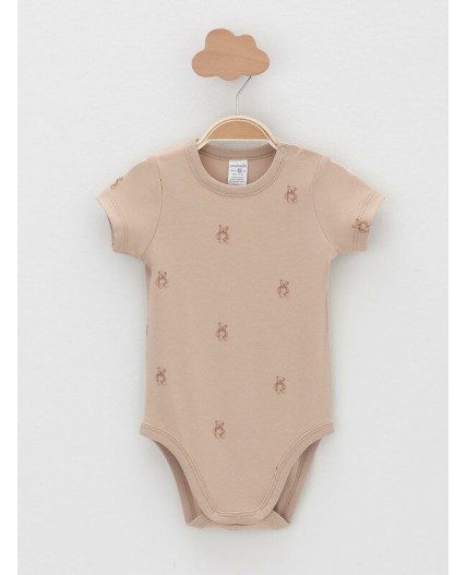 К 6073-2уп/молочный 0809,бежевый Н064 набор полукомбинезон (боди)