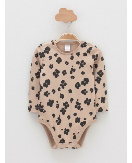 К 6087-2уп/тем.бежевый Н096,бежевый Н085.1 набор полукомбинезон (боди)