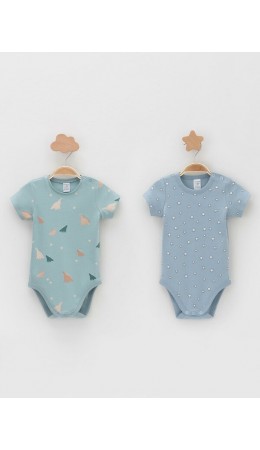 К 6073-2уп/серо-голубой Н100,Н101 набор полукомбинезон (боди)