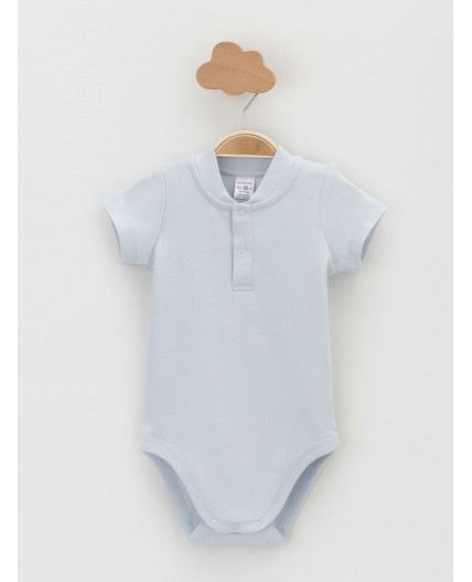 К 6543-2уп/серо-голубой 4106,молочный Н104 набор полукомбинезон (боди)