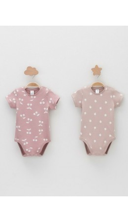 К 6073-2уп/лиловый Н067,розово-бежевый Н097 набор полукомбинезон (боди)