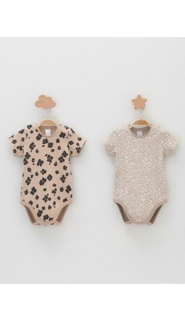 К 6073-2уп/тем.бежевый Н096,бежевый Н085.1 набор полукомбинезон (боди)