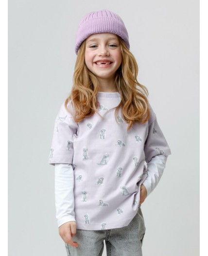 КР 302878/сиреневый 3710 Н090 к647 фуфайка (футболка)