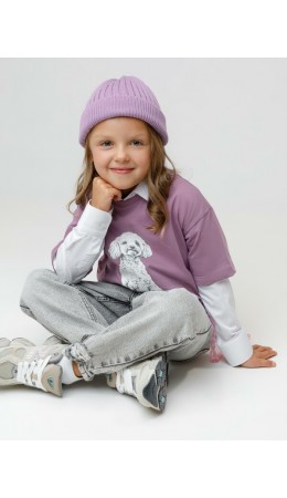 КР 302882/лиловый 3220 к649 фуфайка (футболка)