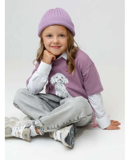 КР 302882/лиловый 3220 к649 фуфайка (футболка)