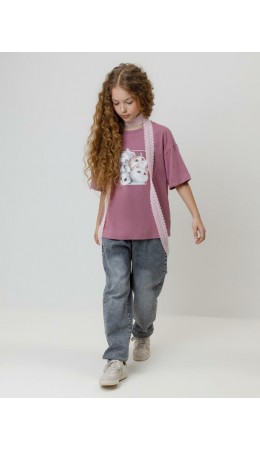 КР 302828/темная орхидея к595 фуфайка (футболка)