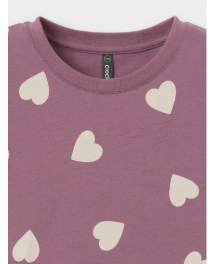 КР 302326/темная орхидея,сердечки к591 фуфайка (футболка)