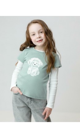 КР 302822/голубой прибой к635 фуфайка (футболка)