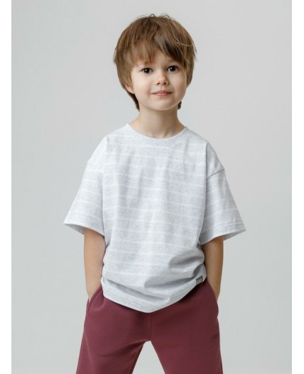 КР 302912/св.серый меланж,полоска к632 фуфайка (футболка)
