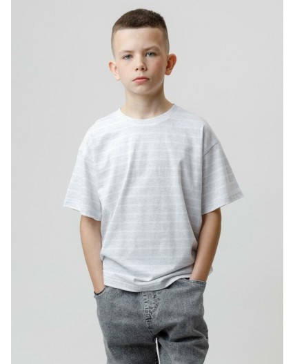 КР 302912/св.серый меланж,полоска к634 фуфайка (футболка)