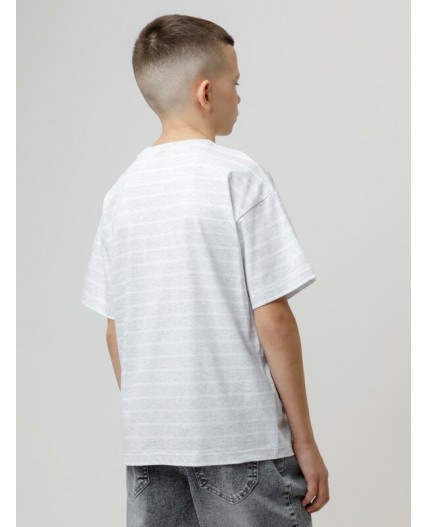 КР 302912/св.серый меланж,полоска к634 фуфайка (футболка)