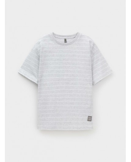 КР 302912/св.серый меланж,полоска к634 фуфайка (футболка)