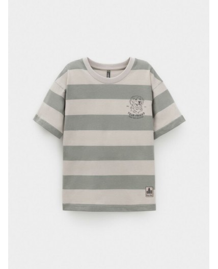 КР 302914/оливковый,серо-бежевый,полоска к642 фуфайка (футболка)