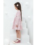 КР 5788/розовый лед,кружевные цветы к433 платье