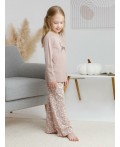 К 1623/кофейный,нежный леопрад пижама