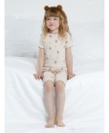К 1632/бежевый,маленькие мишки пижама
