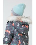 КВ 20177/21ш/светлая бирюза,св.серый меланж шапка
