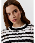 Джемпер жен. Capponi черно-белый