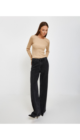 Брюки джинсовые жен. Theka темно-серый