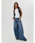 Брюки джинсовые жен. Visberg_wide leg холодный синий