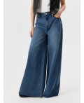 Брюки джинсовые жен. Visberg_wide leg холодный синий