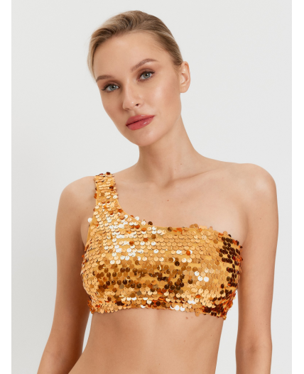 Блузка-топ жен. Michi золотистый