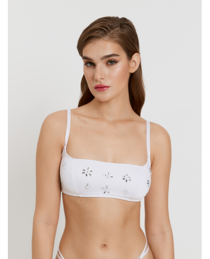 Бюстгальтер Bralette жен. Miuccia белый