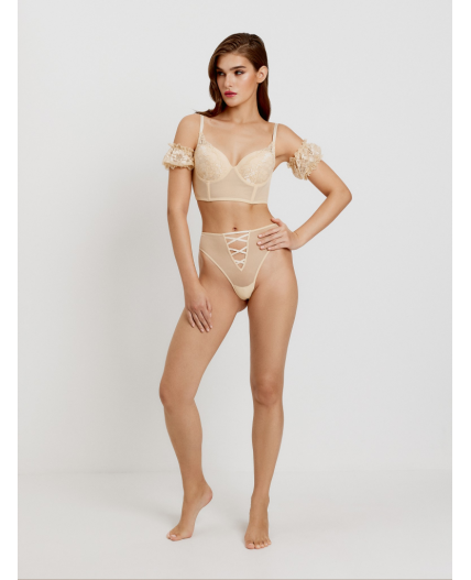 Трусы стринги с высокой талией жен. Rox золотистый