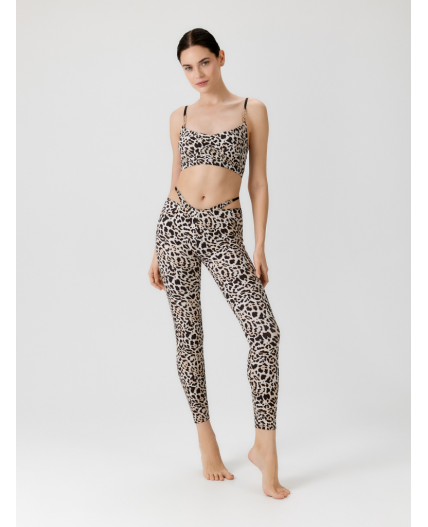 Лосины жен. Delfi черный принт