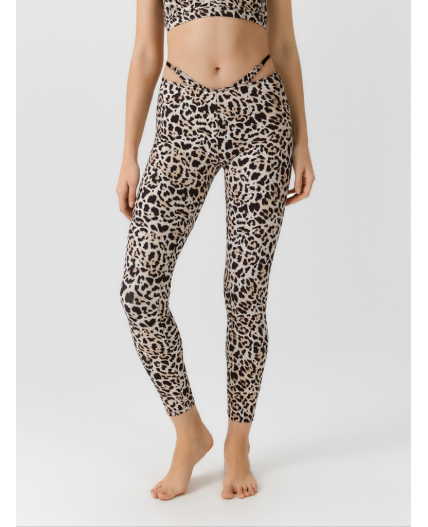 Лосины жен. Delfi черный принт