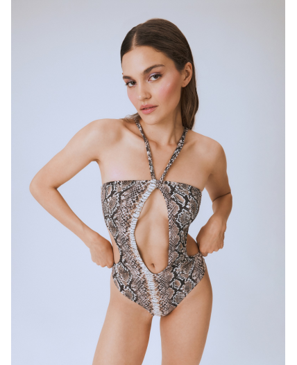 Купальник жен. Edige змеиный принт
