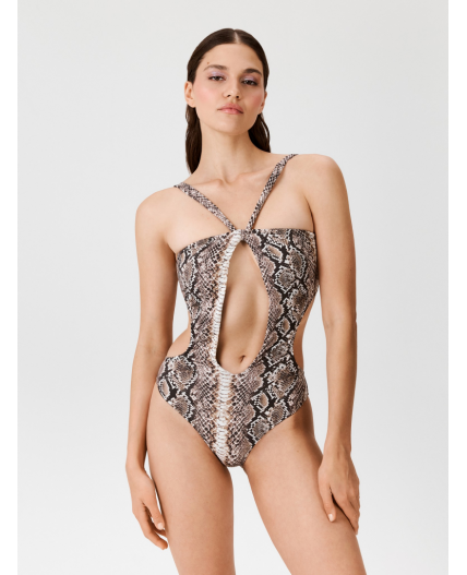 Купальник жен. Edige змеиный принт