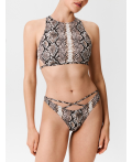 Бюстгальтер купальный жен.Bralette Oceana змеиный принт