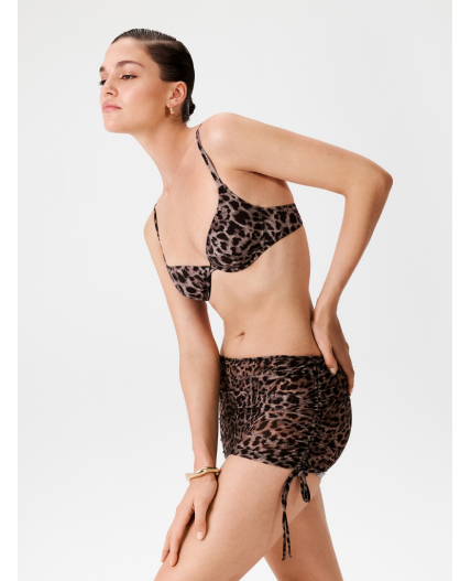 Купальный костюм жен.(трусы+юбка) Ramina леопардовый принт