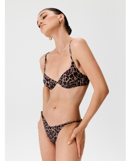 Бюстгальтер купальный жен. с мягкой чашкой Ramina леопардовый принт