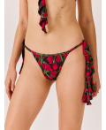 Трусы купальные стринги-бразилиано жен. Honey красный принт
