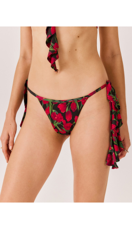 Трусы купальные стринги-бразилиано жен. Honey красный принт