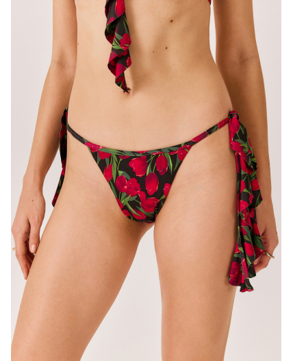 Трусы купальные стринги-бразилиано жен. Honey красный принт