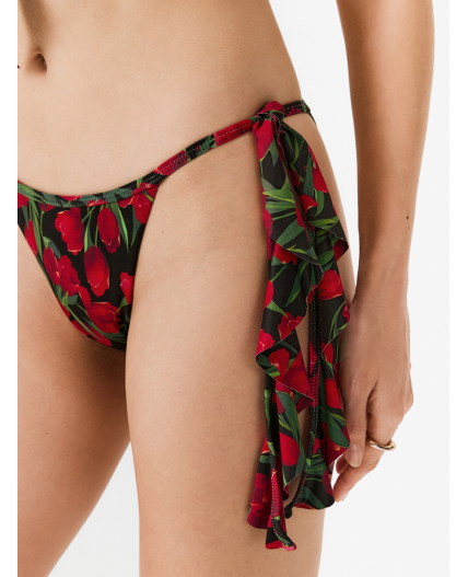 Трусы купальные стринги-бразилиано жен. Honey красный принт
