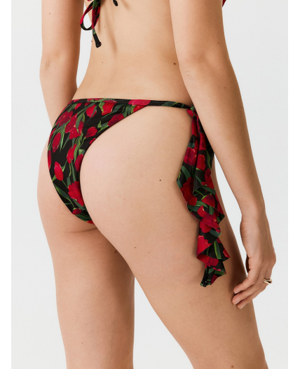 Трусы купальные стринги-бразилиано жен. Honey красный принт
