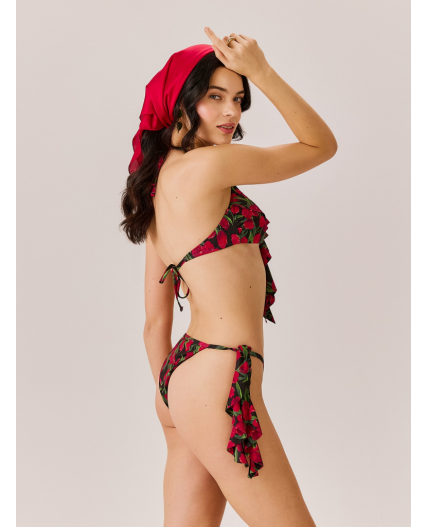 Бюстгальтер купальный жен.Bralette Honey красный принт